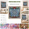 Christmas Snowflake Bow Full 11CT 3 Strand Stamped Cross Stitch Kit 45x45cm tapestrymarket