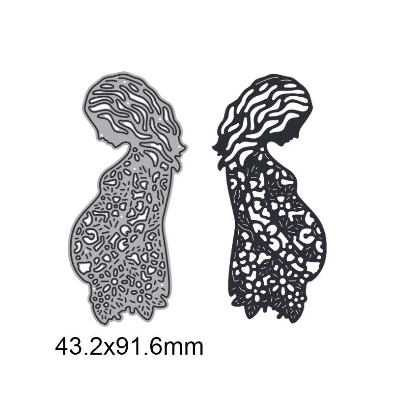 Beautiful Pregnant Woman Metal Cutting Dies For DIY Scrapbook Cutting Die Paper Cards Embossed Decorative Craft Die Cut New