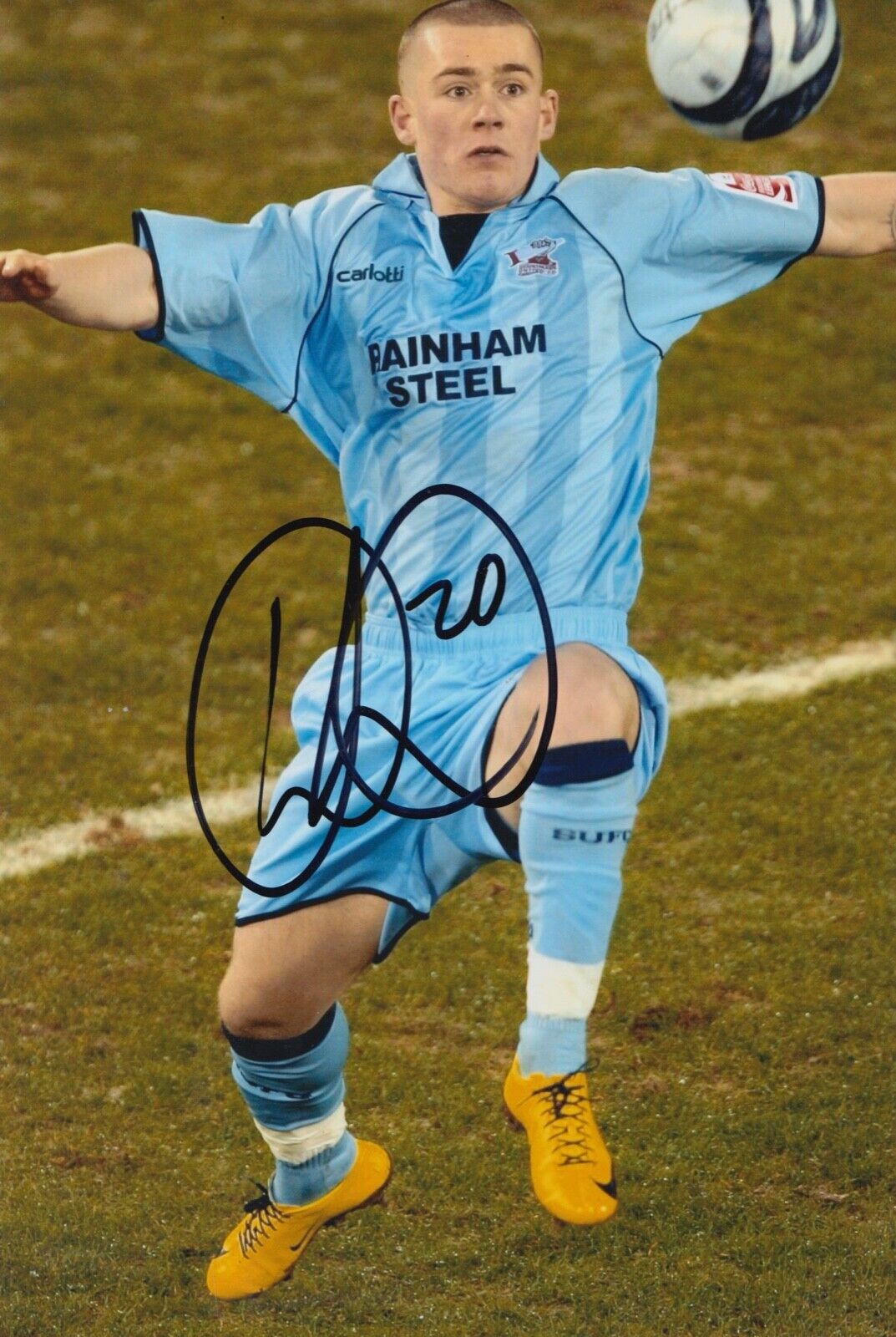 Donal McDermott Hand Signed 12x8 Photo Poster painting - Scunthorpe United Football Autograph 3.