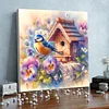 Framed Diamond Painting - Full Round Drill - Bird (25x25cm)
