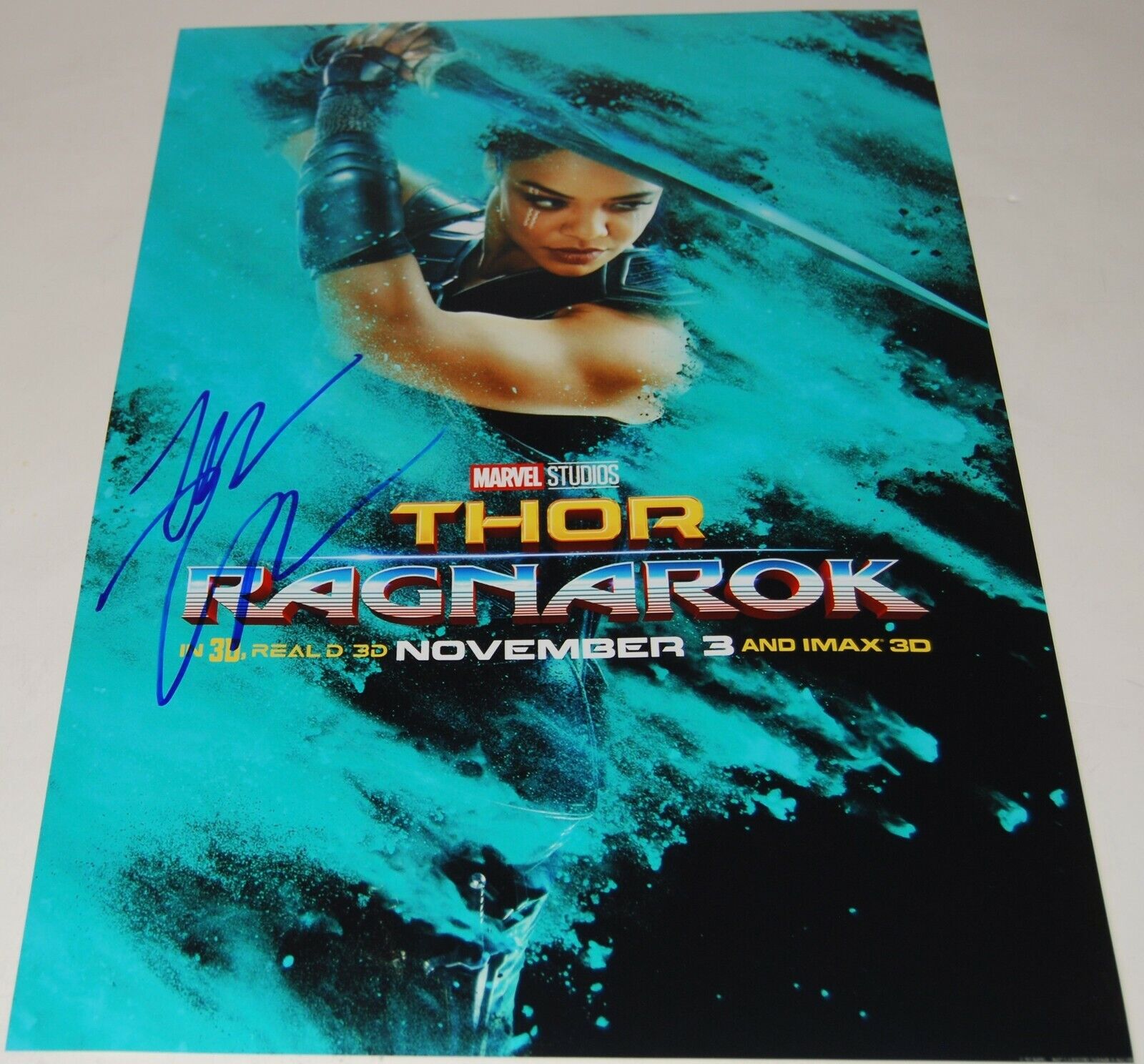 TESSA THOMPSON signed (THOR RAGNAROK) 12X18 movie poster Photo Poster painting VALKYRE W/COA #1