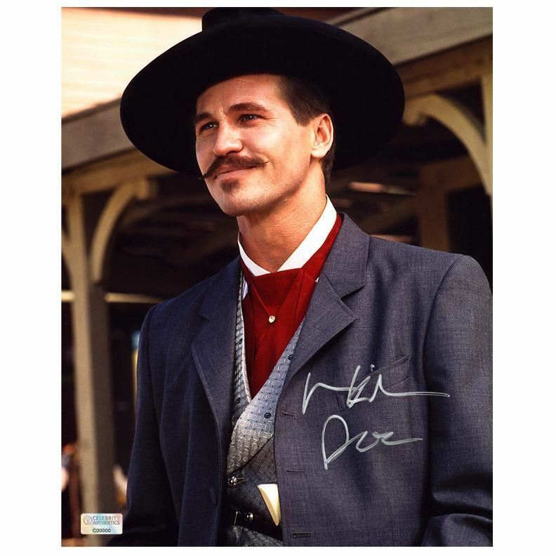 Val Kilmer Autographed Tombstone Doc Holliday OK Corral 8×10 Photo Poster painting