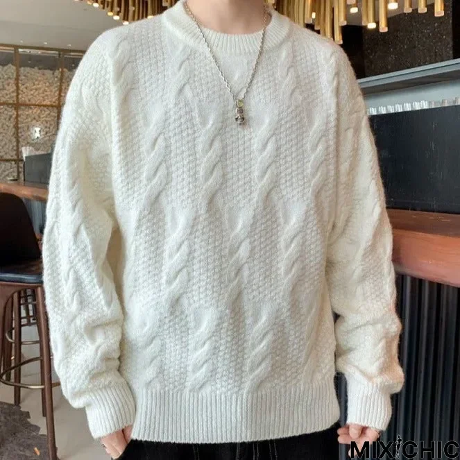 Men's Warm Round Neck Sweater