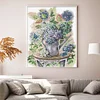 Hydrangea And Butterfly-14CT Stamped Cross Stitch 35*42cm/13.78*16.54in tapestrymarket