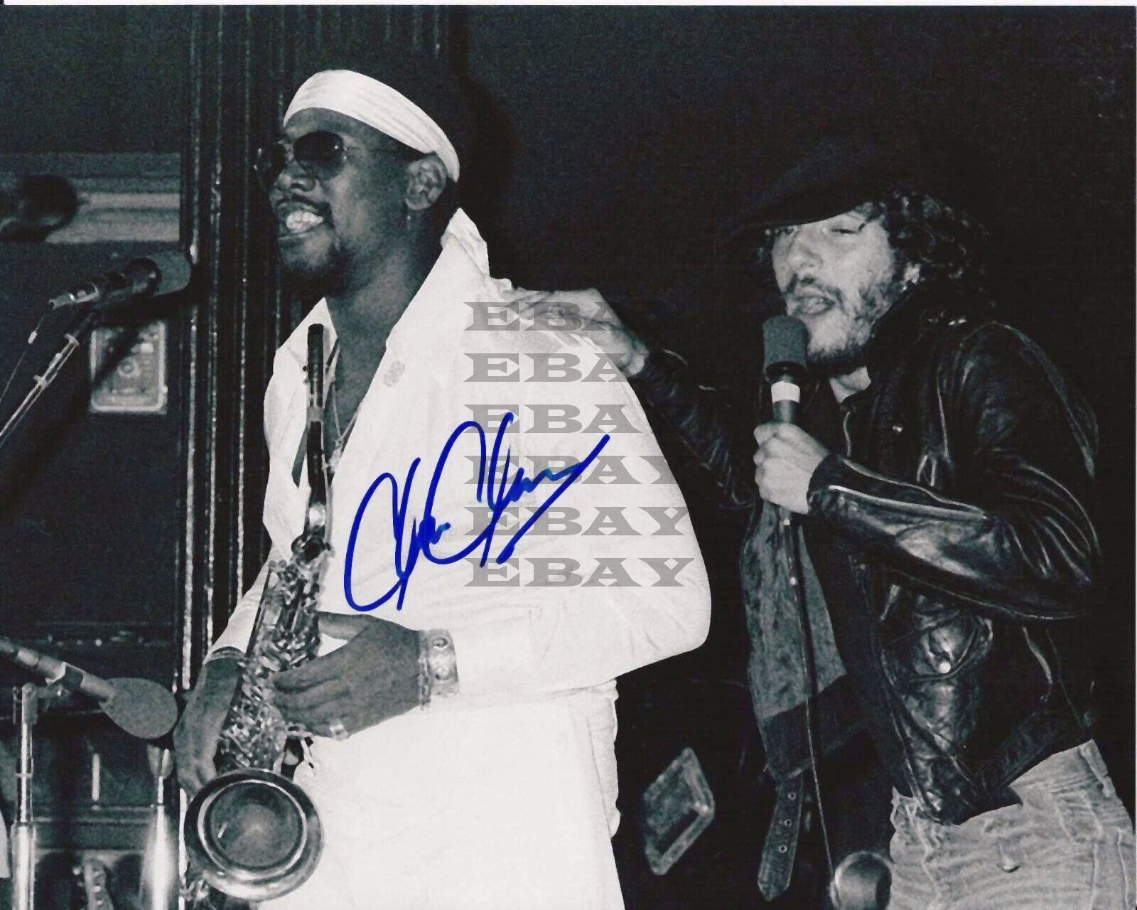 CLARENCE CLEMONS signed 8x10 Photo Poster painting Reprint