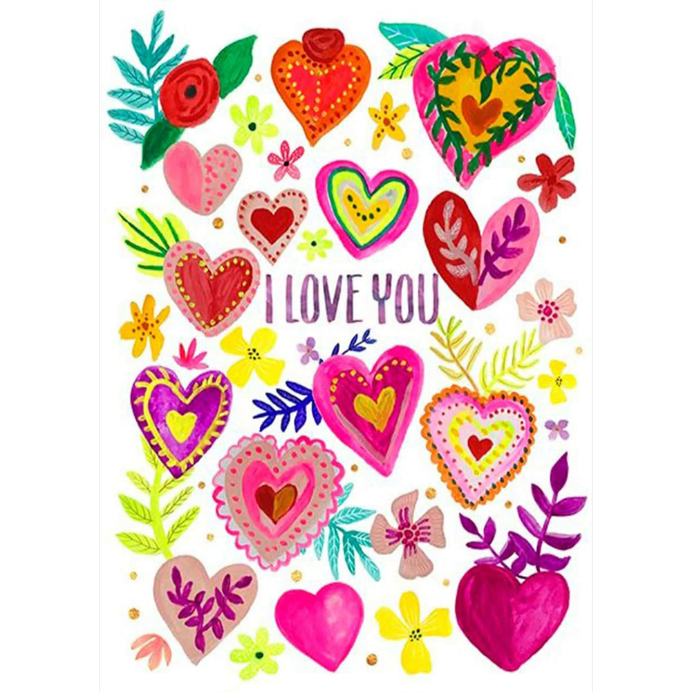 

30*40CM-Round Drill Diamond Painting-Loving Heart, 501 Original
