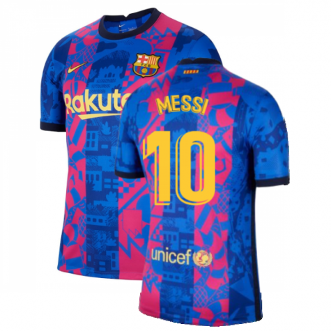 FC Barcelona Lionel Messi 10 UCL Third Trikot 2021-2022