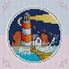 Autumn By The Seaside - 14CT Stamped Cross Stitch 16*16cm/6.3*6.3in