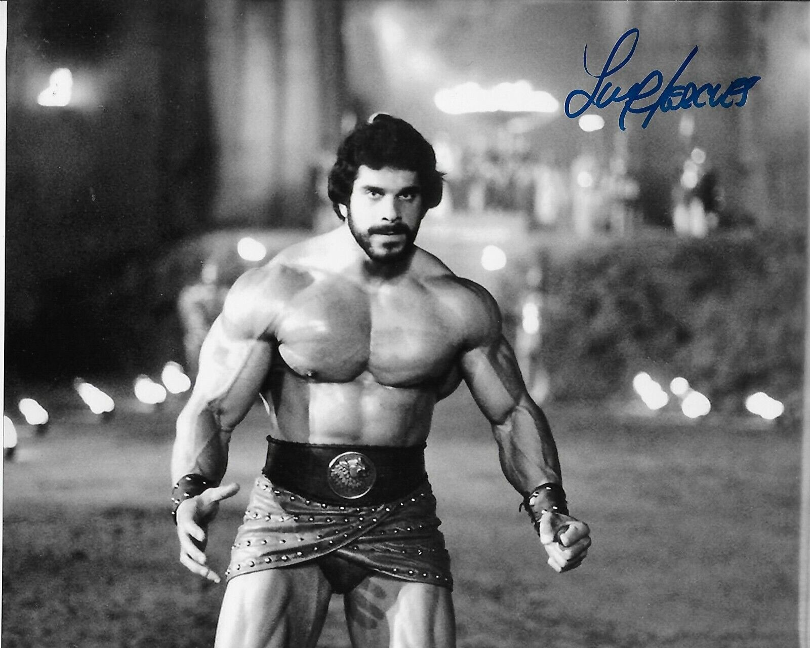 Lou Ferrigno Hercules Original In Person Autographed 8X10 Photo Poster painting #2