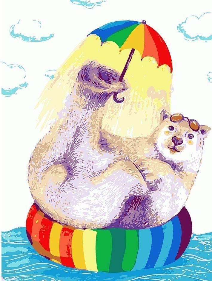 

Rainbow Bear – Paint By Numbers - 40*50CM, 501 Original