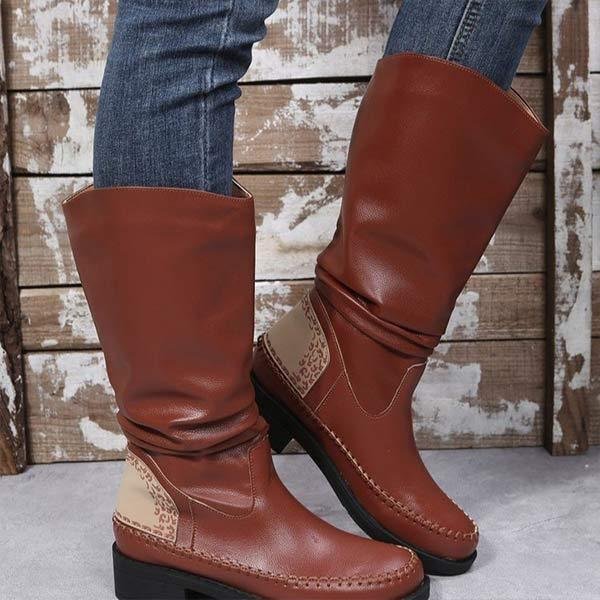 Women'S Round Toe Low Heel Boots 98793052C