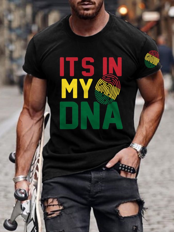 Men'S Casual It's In My DNA Juneteenth Short Sleeve T-Shirt 