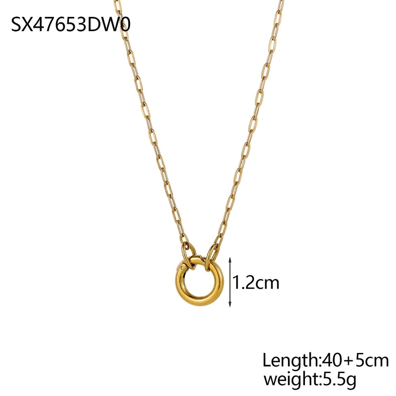 1 Piece 22 * 18mm Titanium Steel Circle Polished Open Jump Rings Chain Jewelry Accessories