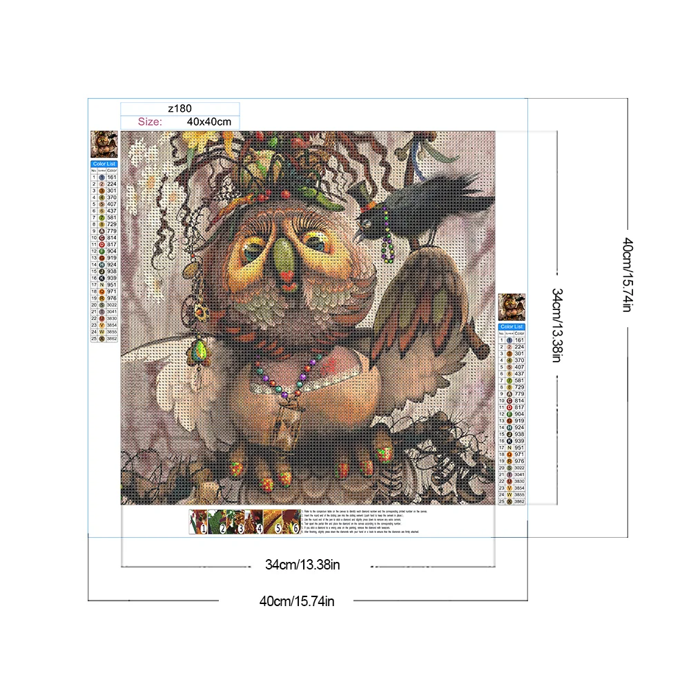 Diamond Painting - Full Round Drill - Bird(Canvas|40*40cm)