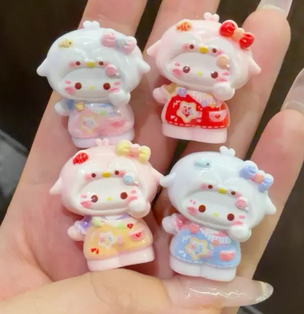 Mini penguin kitty resin charms