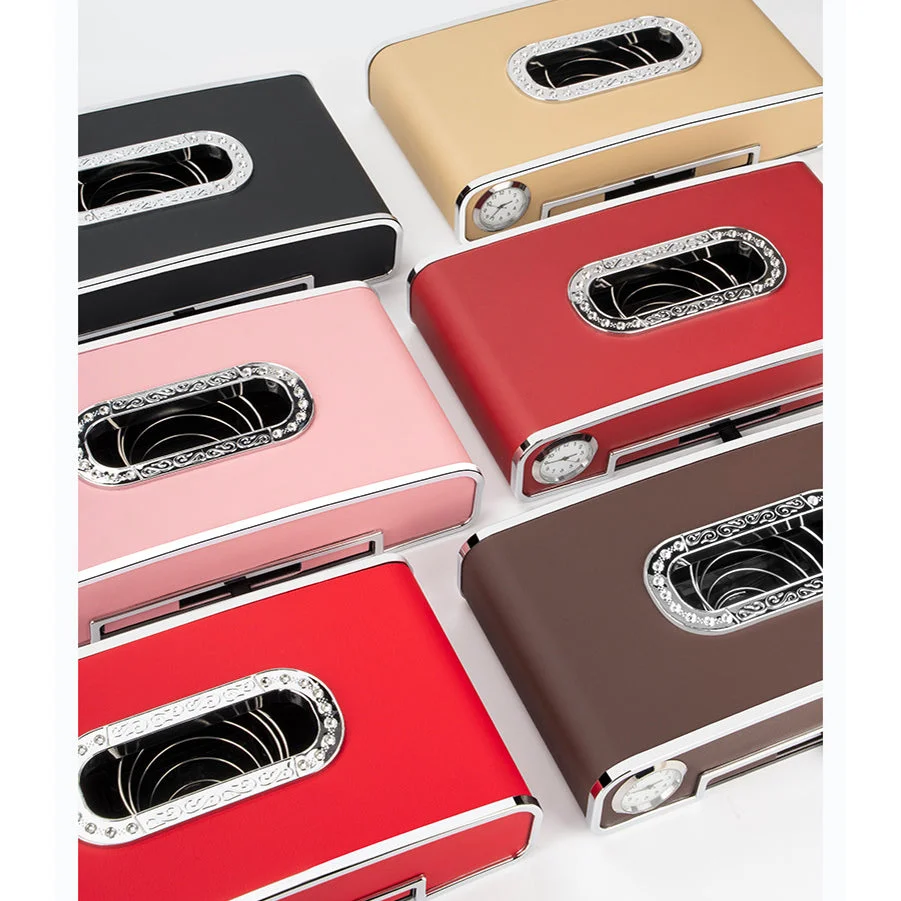 Car Clock Tissue Box with Holder