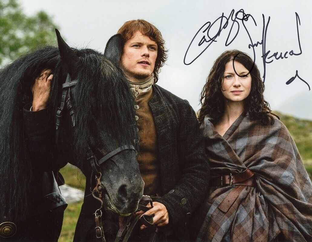 Sam Heughan & Caitriona Balfe 8 x 10 Autographed Photo Poster painting: Outlander (Reprint 1000)