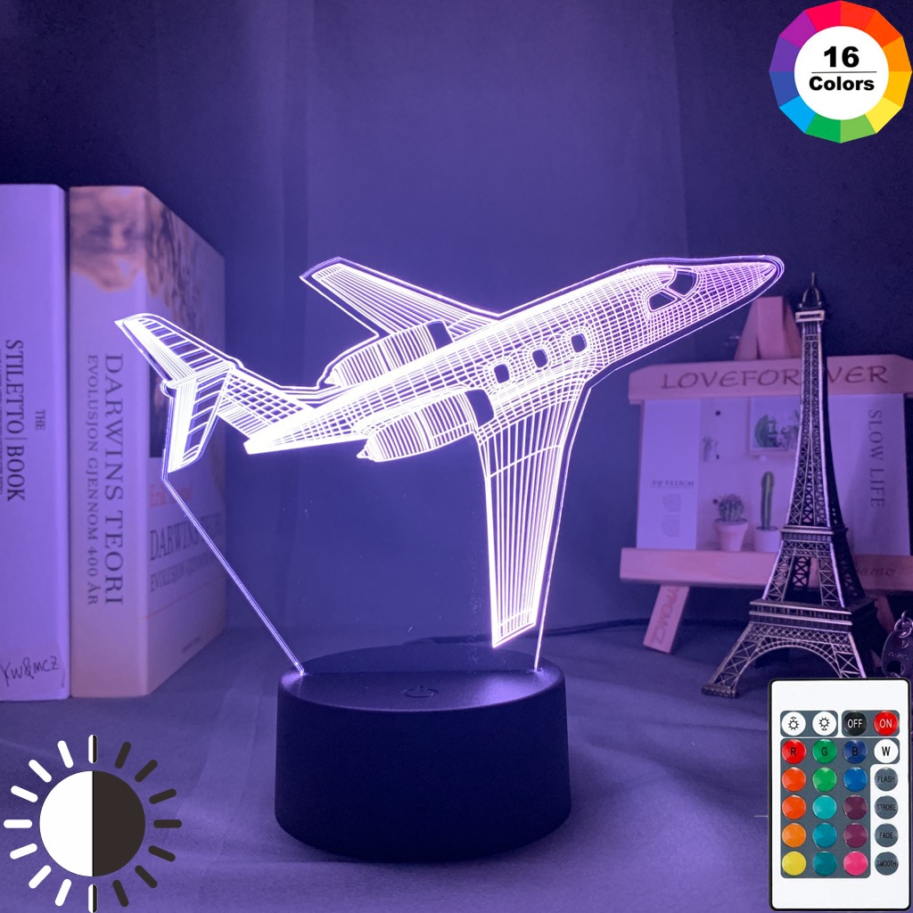 

Airplane - LED Night Light, 7 colors no remote, 501 Original
