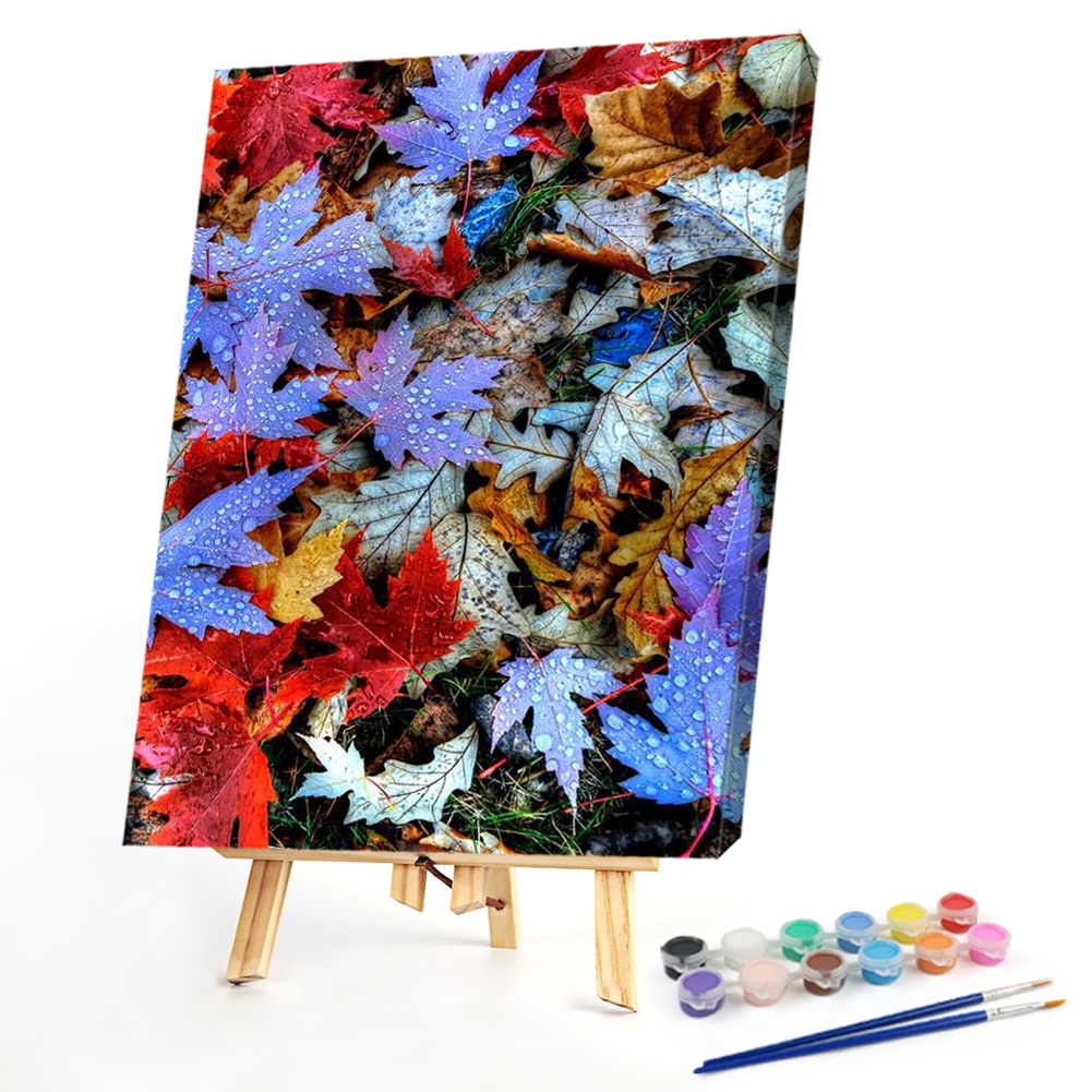 

40*50CM - Paint By Numbers - Colorful Maple Leaves, 501 Original