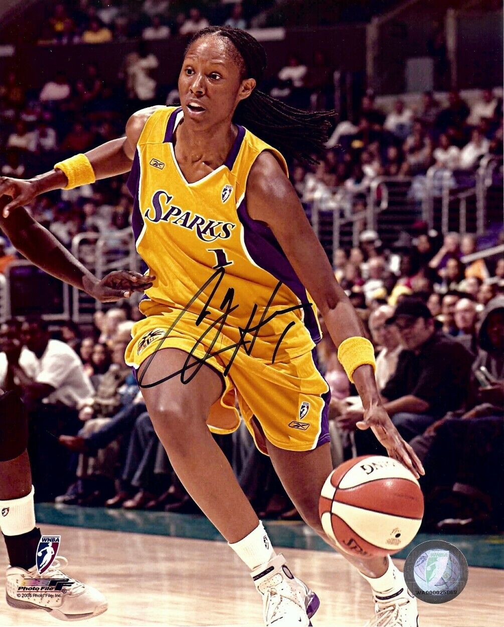 Chamique Holdsclaw Signed Autographed 8X10 Photo Poster painting Sparks Home Dribbling w/COA