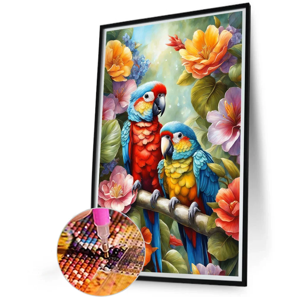 Partial AB Diamond Painting - Full Round Drill - Parrot(Canvas|45*65cm)