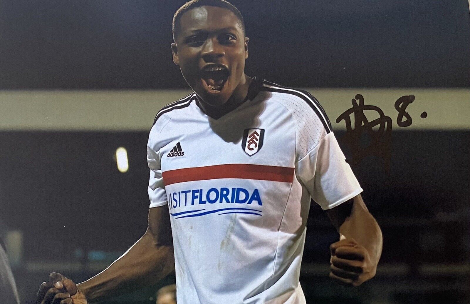 Dennis Adeniran Genuine Hand Signed Fulham 6X4 Photo Poster painting