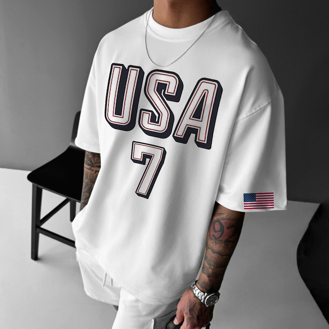 Unisex 2024 USA Team Printed Causal T-shirt