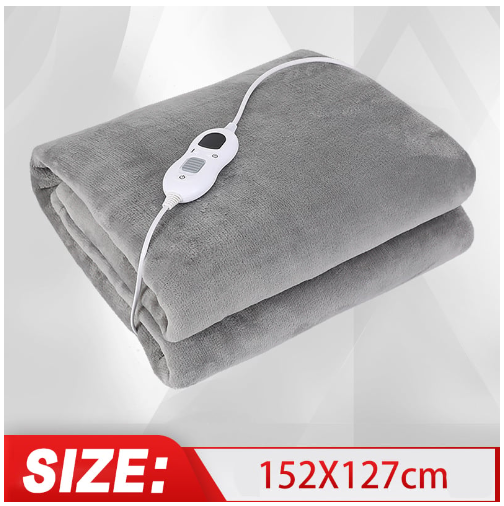Plush Electric Blanket for Cold Weather, Fast Heating, Multi Heat Setting, Machine Washable