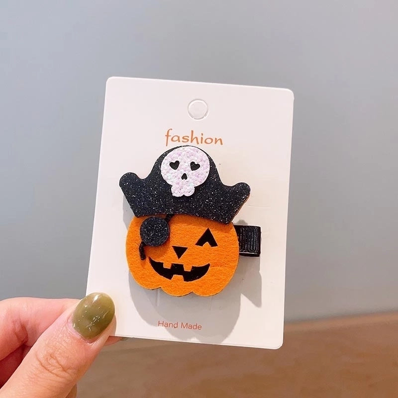 Halloween Cool Style Girl’S Pumpkin Cat Ghost Felt Hair Clip
