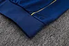Joyfball 2025/2026 Real Madrid Long Zipped Jacket Retro Version Royal Blue Soccer Jersey 1:1 Thai Quality 