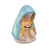 LED Mary Prayer Statue Night Light Warm Light Religious Mother Decor Lights Multi-Purpose Soft Glow Resin Statue Table Lamp for Spiritual Peace Comfort