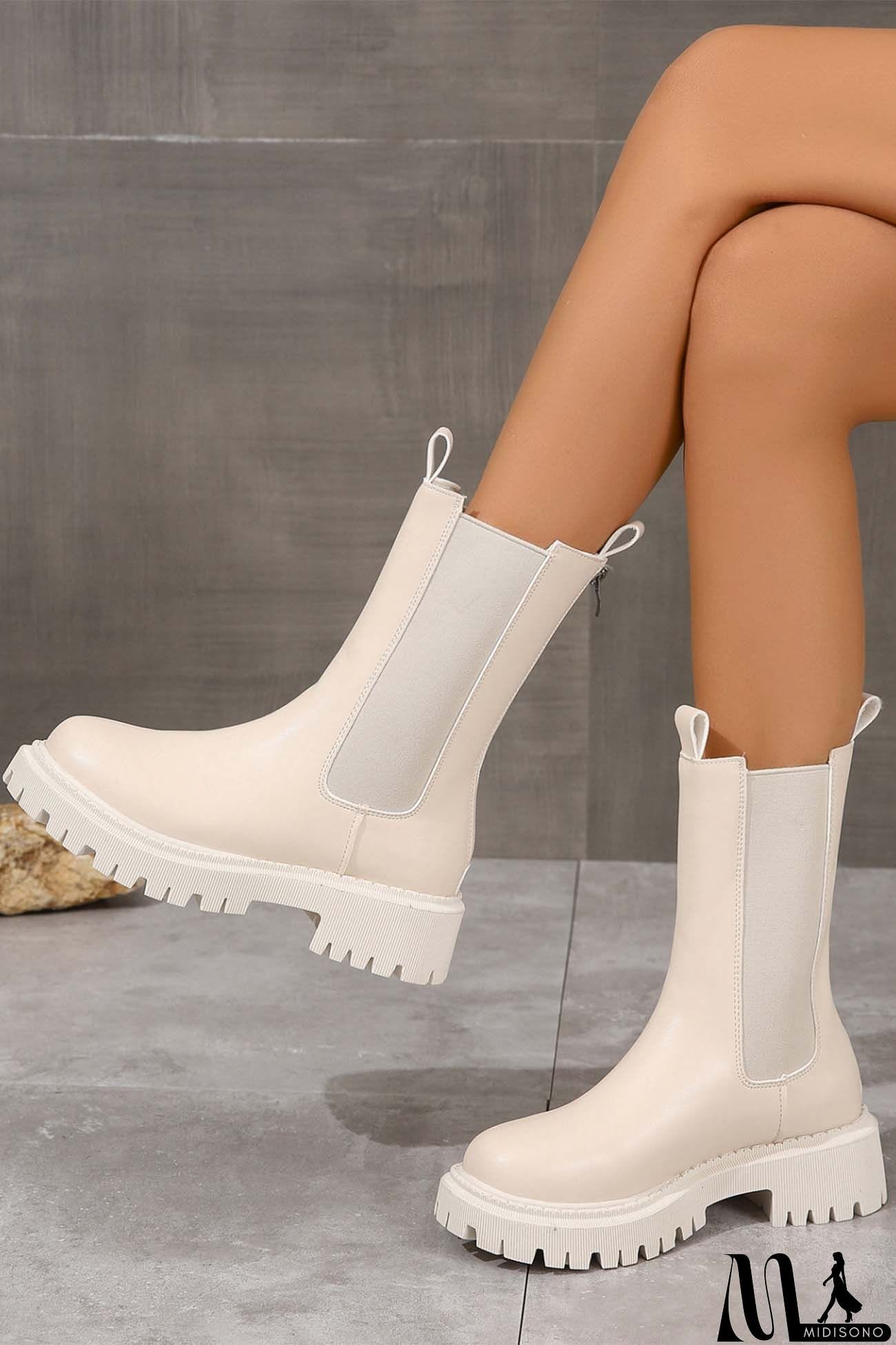 MidiSono - Chelsea Mid-Calf Platform Boots