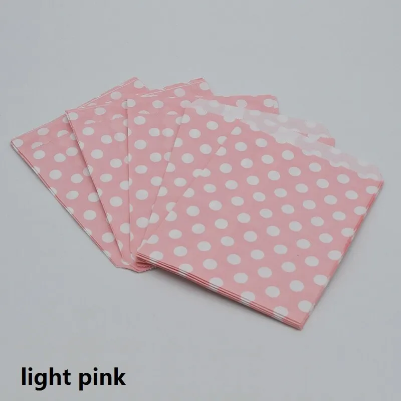 25pcs/lot 13*18cm Dot Paper Bag Candy Cookies Cupcake Bags Kids Birthday Party Foods Packaging Supplies Wedding Decoration