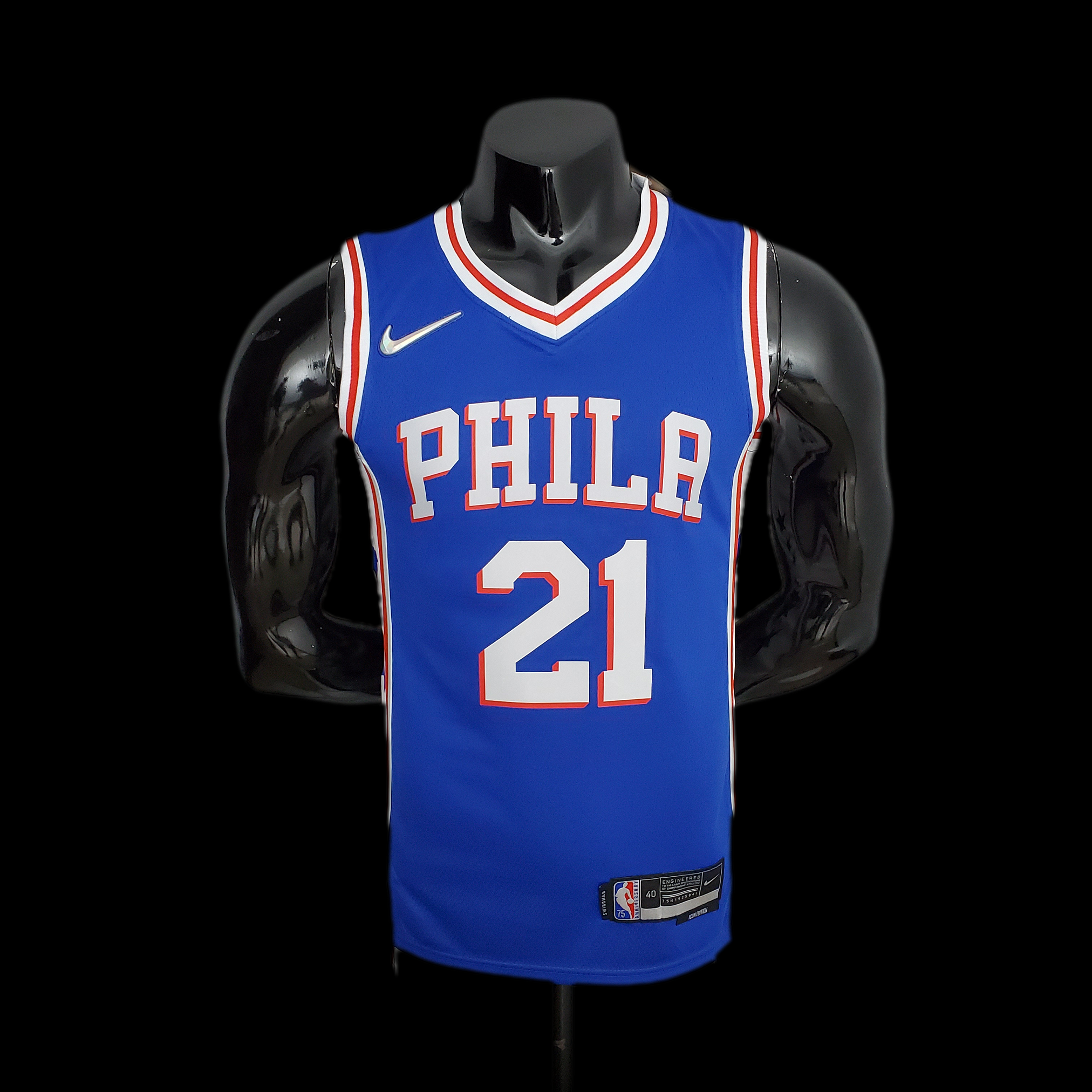 Maillot Philadelphia 76ers 21 EMBIID NBA Basket Maillot De Fou, site maillot de foot pas cher