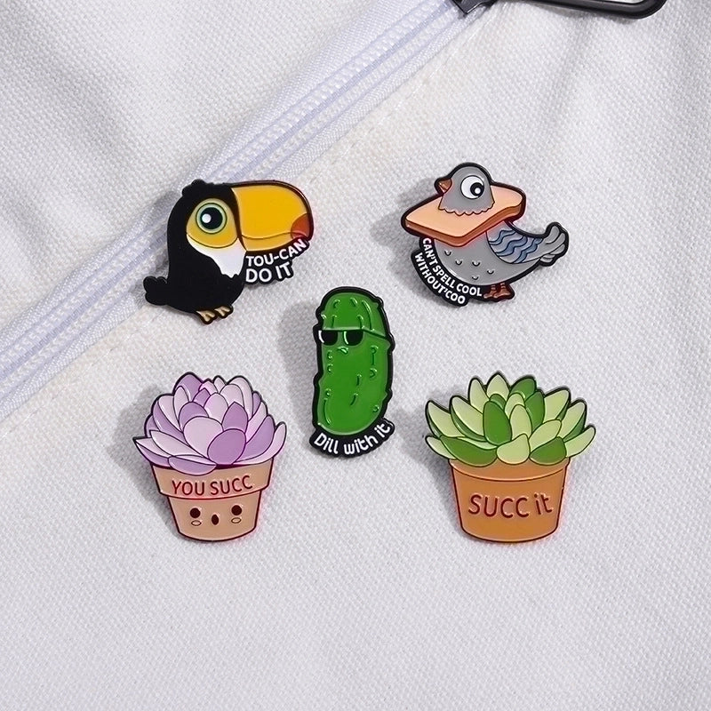 Cartoon Style Cute Letter Poached Egg Alloy Stamping Stoving Varnish Plating Women’s Brooches