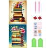 Promotion 2Pcs/set Diamond Painting-DIY Full Round Drill Flower and Book(30*40 CM)