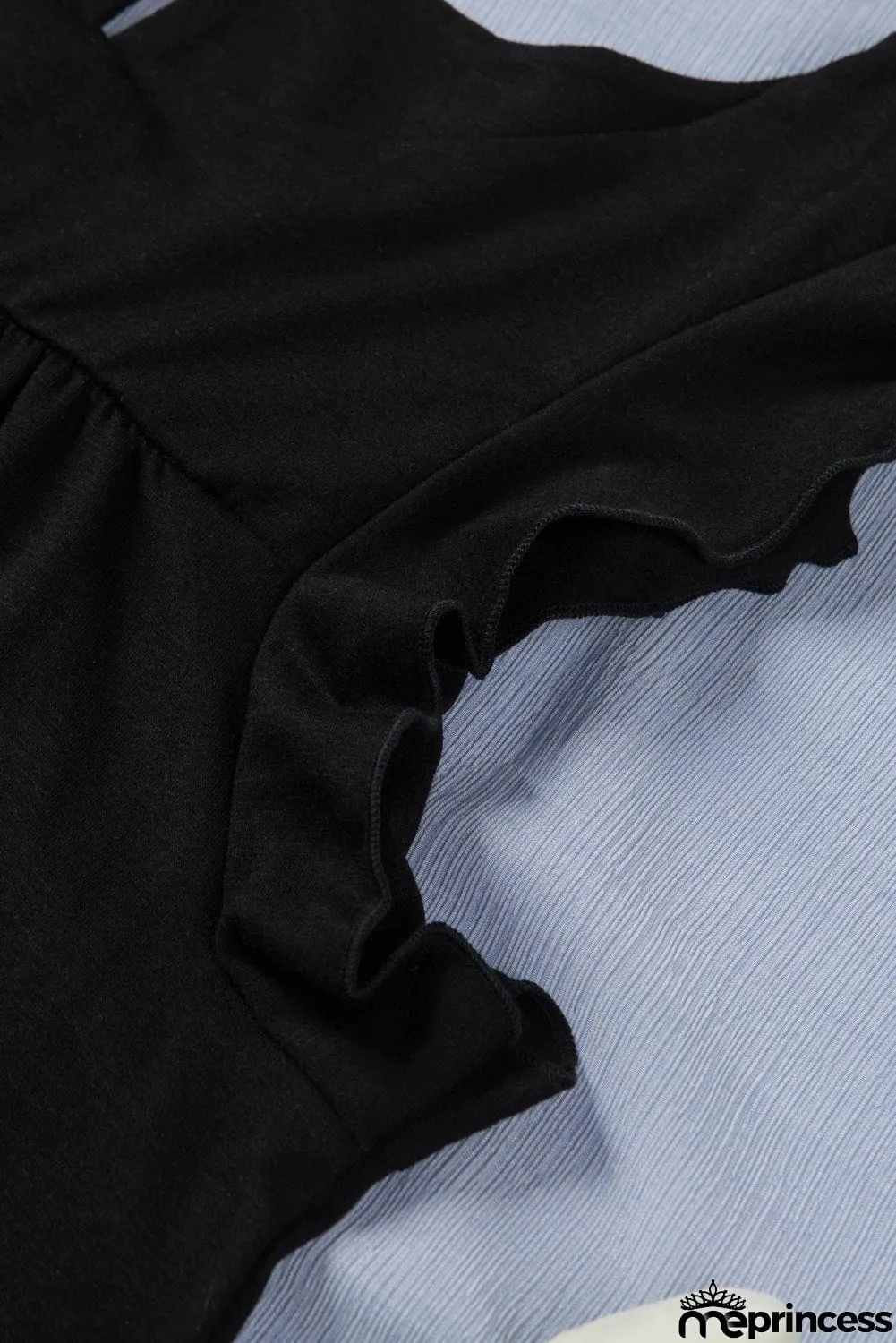 Keyhole Back Ruffled Sleeveless Top
