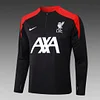 2024/2025 Liverpool Half-Pull Training Suit Black Jersey 1:1 Thai Quality 