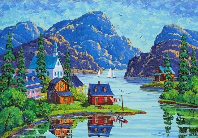 

The Saguenay Fjord – Paint By Numbers - 40*50CM, 501 Original