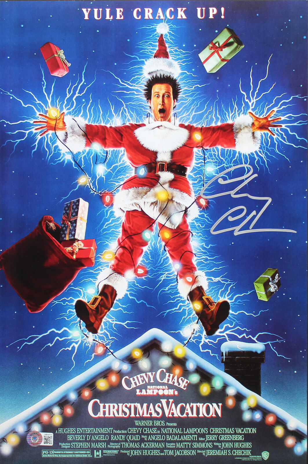 Chevy Chase Christmas Vacation Authentic Signed 12x18 Photo Poster painting BAS Witnessed