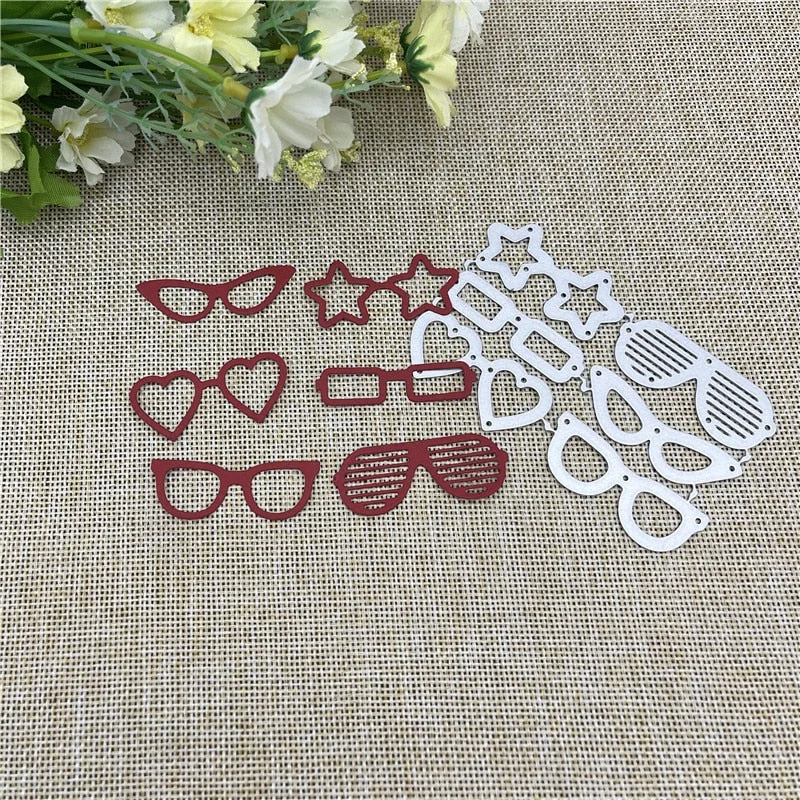 Glasses set Metal Cutting Dies Stencils For DIY Scrapbooking Decorative Embossing Handcraft Die Cutting Template