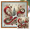Christmas Tree Elk-11CT Stamped Cross Stitch 40*40cm/15.75*15.75in tapestrymarket
