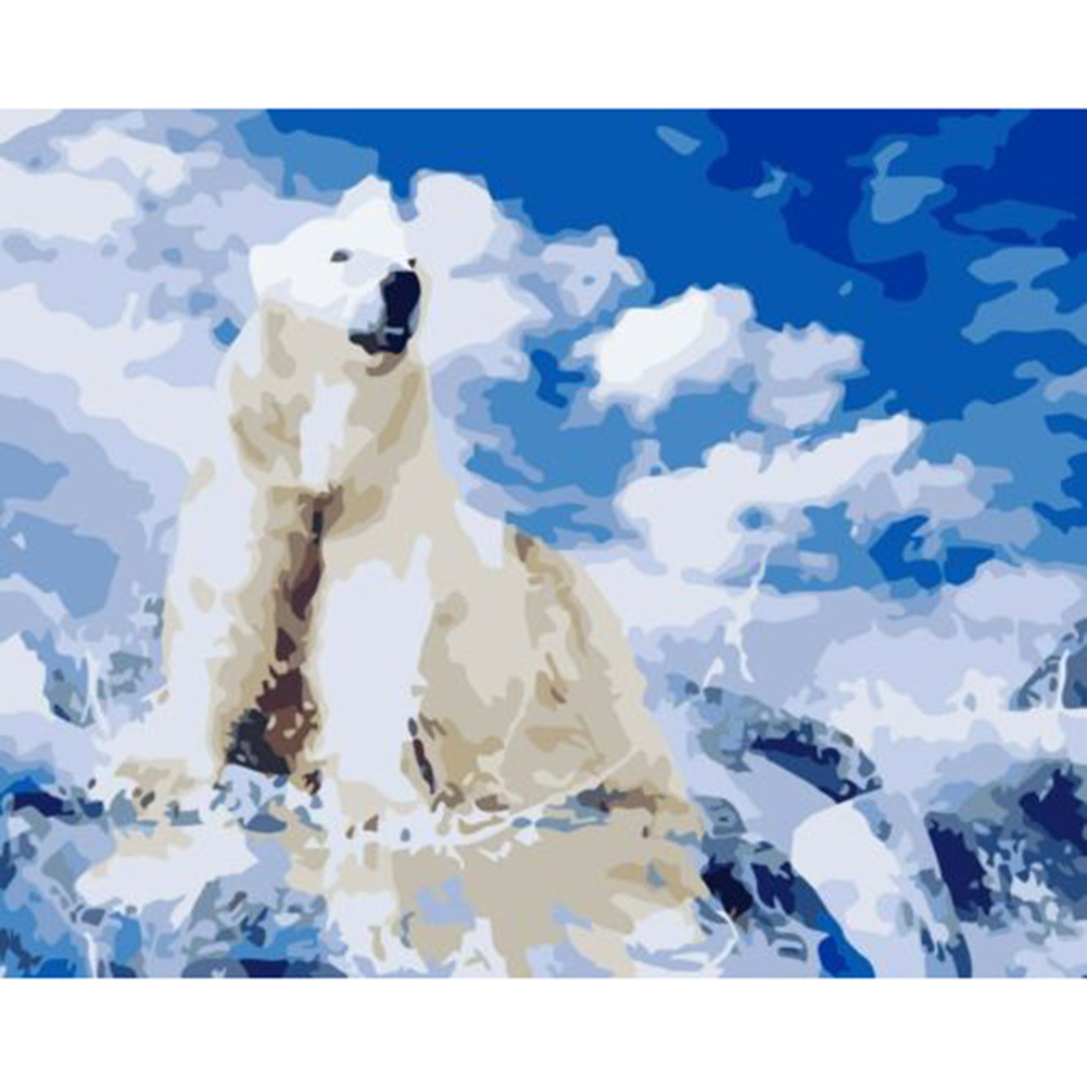 

50*40cm - Painting By Numbers - Polar Bear, 501 Original