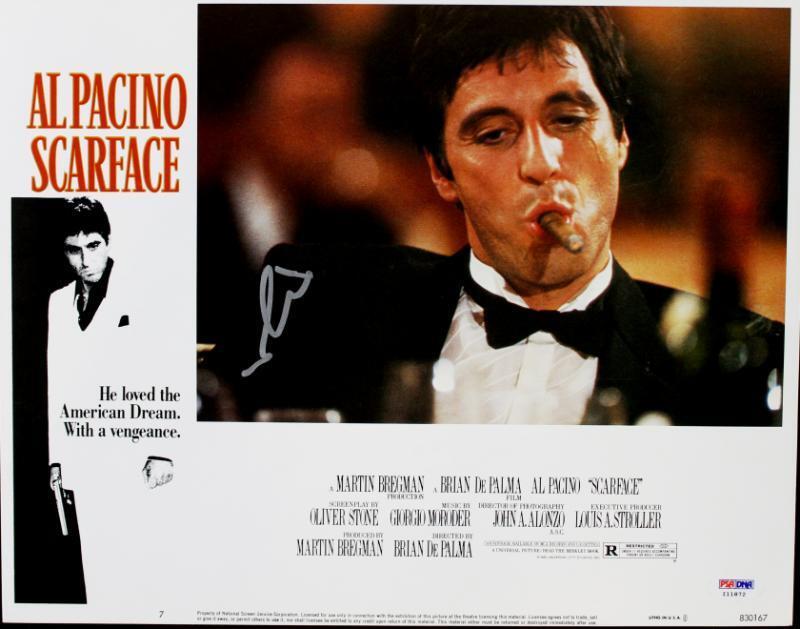 Al Pacino Scarface Signed Authentic 11X14 Photo Poster painting Lobby Card PSA/DNA #I11872