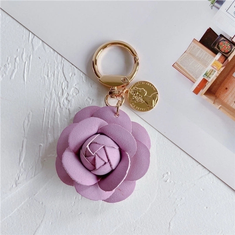 Commute Flower Pu Leather Women’s Bag Pendant Keychain