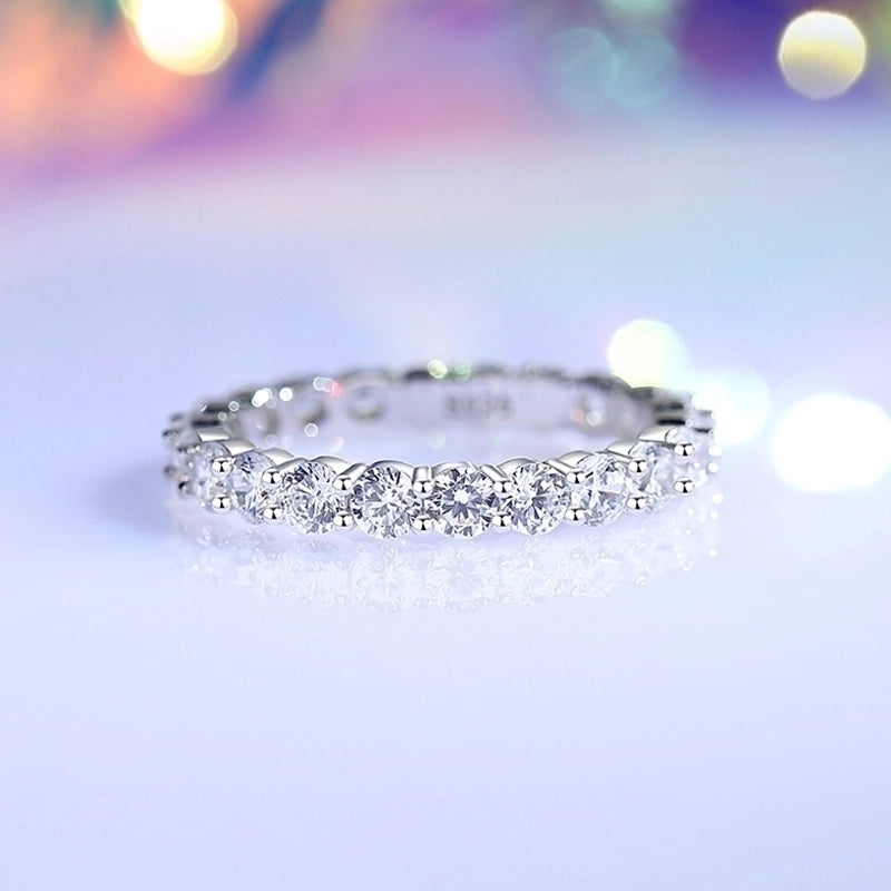 925 Sterling Silver Zircon Geometric Rings