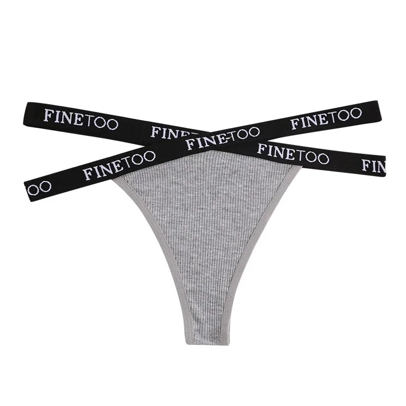 Billionm Women Panties Cotton Underwear Hollow Out Waist Sexy Thong Cross Rope Underpants for Women Female New Intimates Lingerie