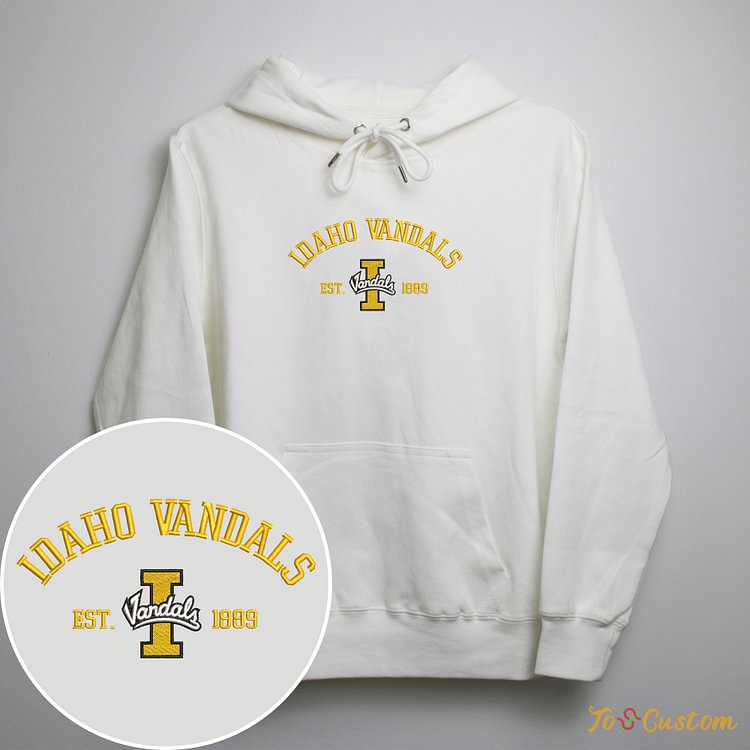 TOSCUSTOM™ Idaho Vandals Embroidered Sweatshirts University of Idaho Athletics Hoodies