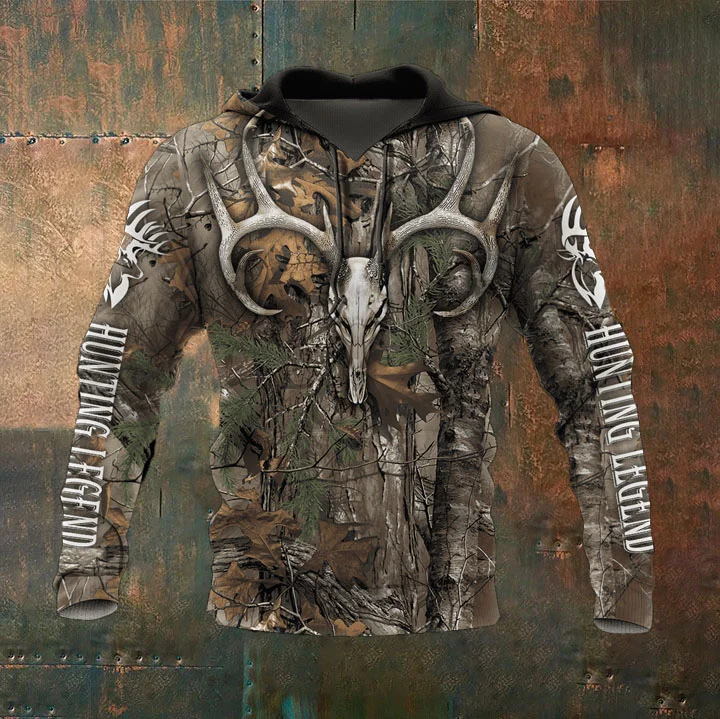 Men's Deer Hunting Camo 3D All Over Printed Hoodie