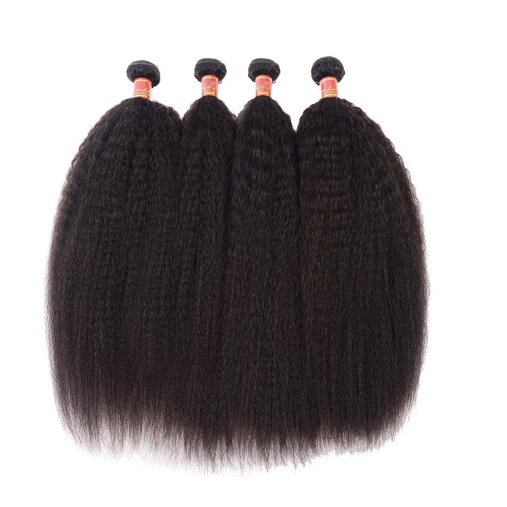 Brazilian Yaki 100% Human Virgin Hair 4 bundles/lot
